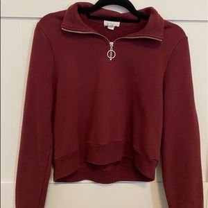 Cute burgundy quarter zip